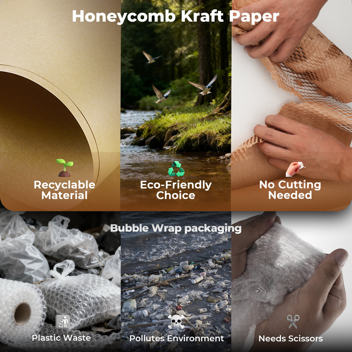 Honeycomb Packing Paper for Moving, Shipping and Gift Wrapping