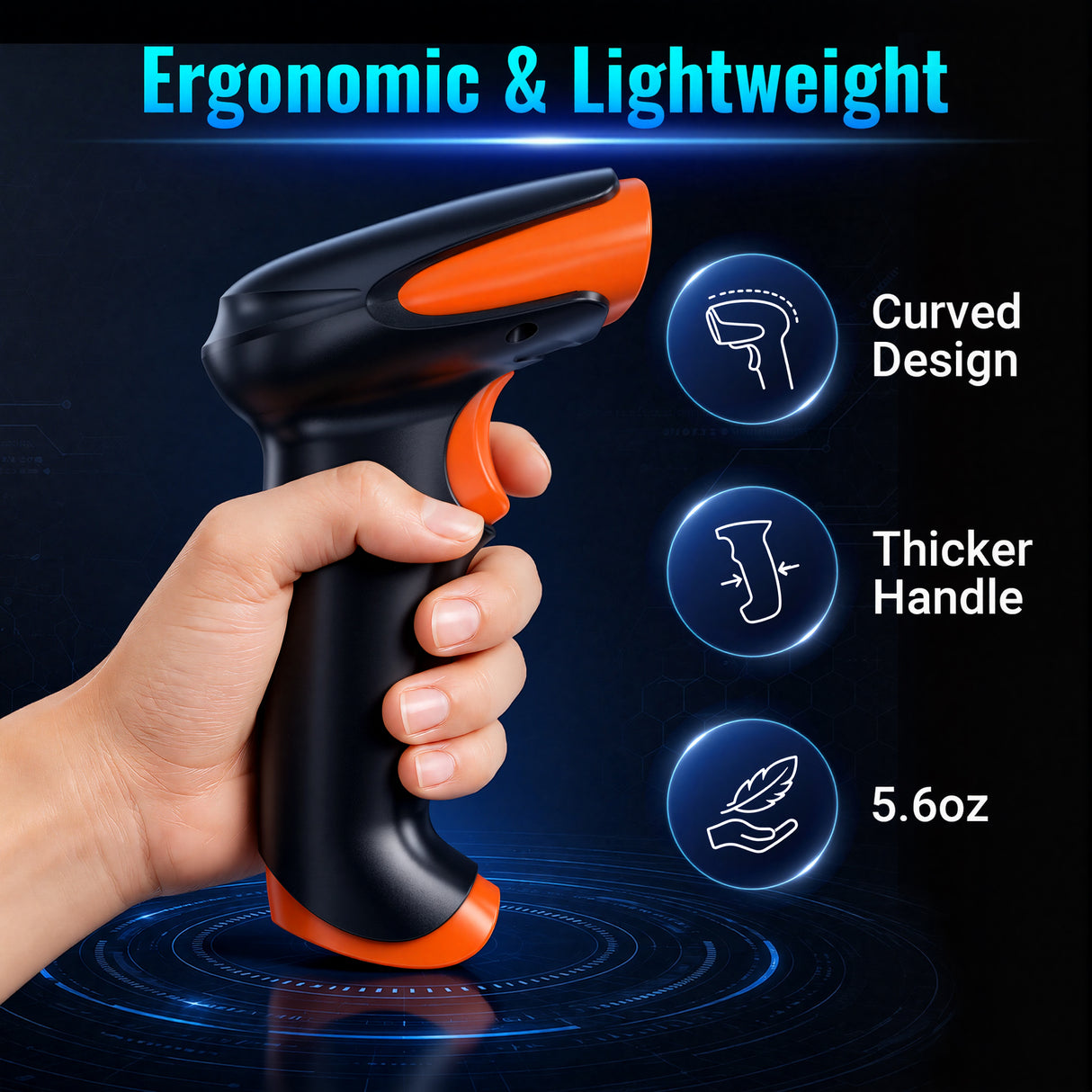 HW0002-O 2D Wireless Barcode Scanner