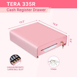 335R 13 inch 4 Bill 4 Coin Cash Drawer Pink