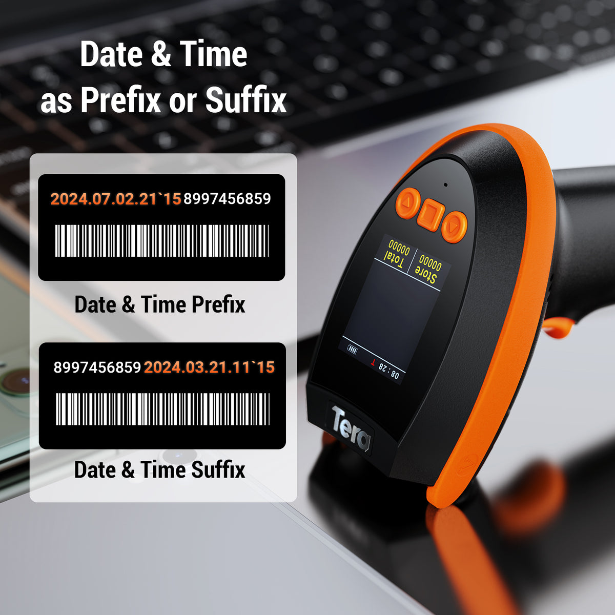 HW0009-Z 2D Wireless Barcode Scanner with Stand | Tera Digital