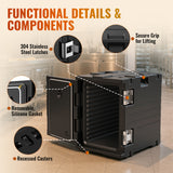 95Qt Insulated Food Pan Carrier - Non-Electric Hot Box Warmer