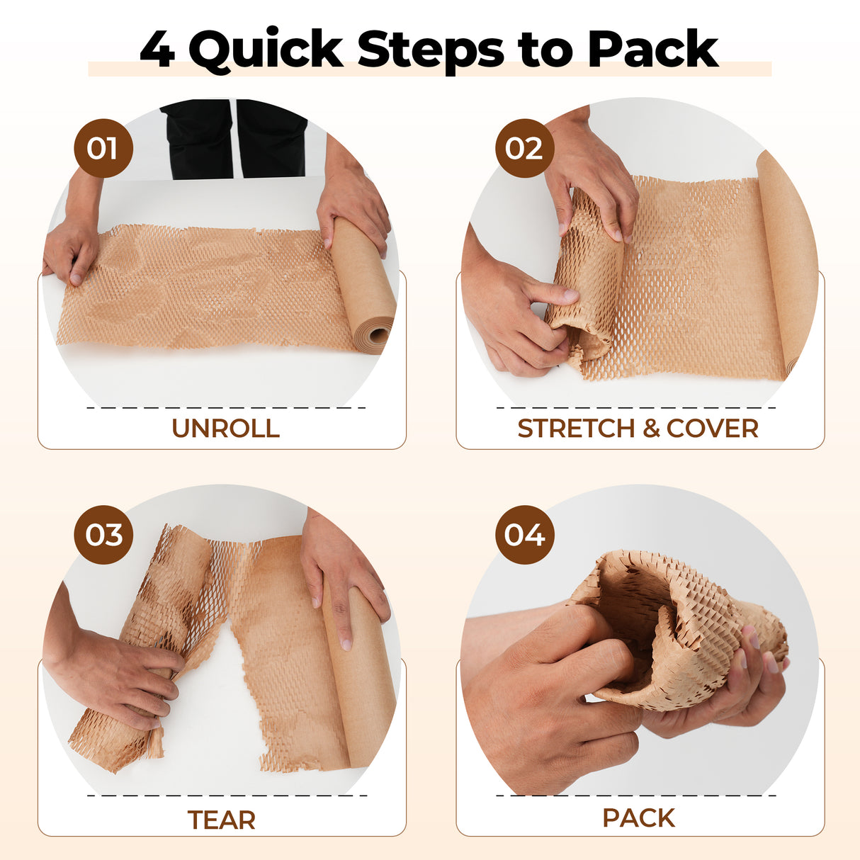 Honeycomb Packing Paper for Moving, Shipping and Gift Wrapping