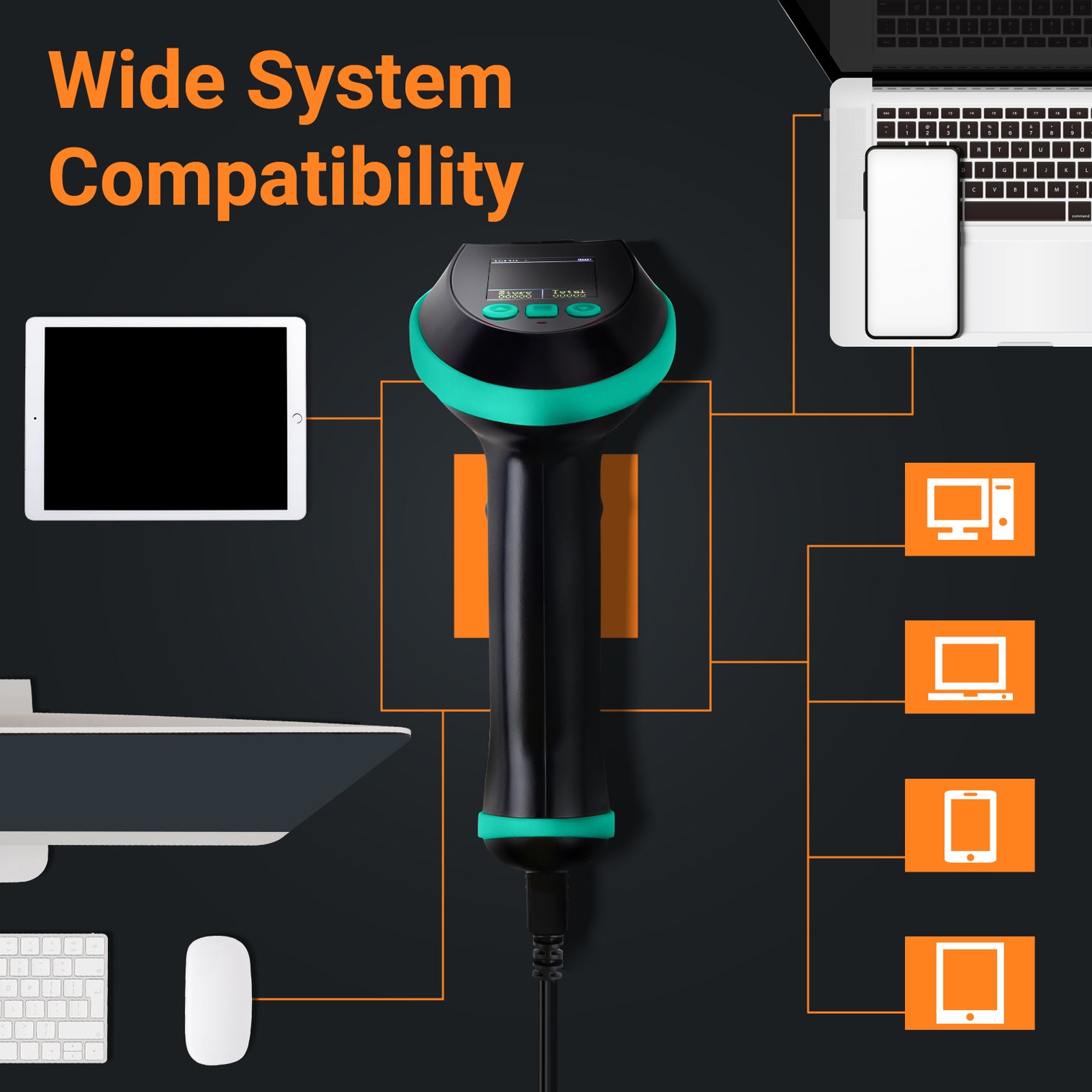 Tera Digital HW0009 Barcode Scanner | 2D QR Wireless Bar Code Reader ...