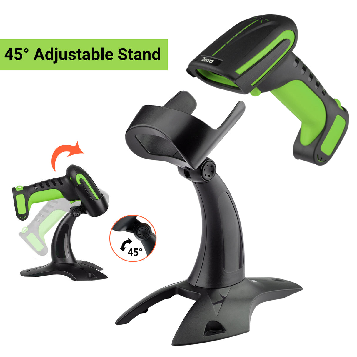 8100 Industrial 2D Handheld Barcode Scanner green