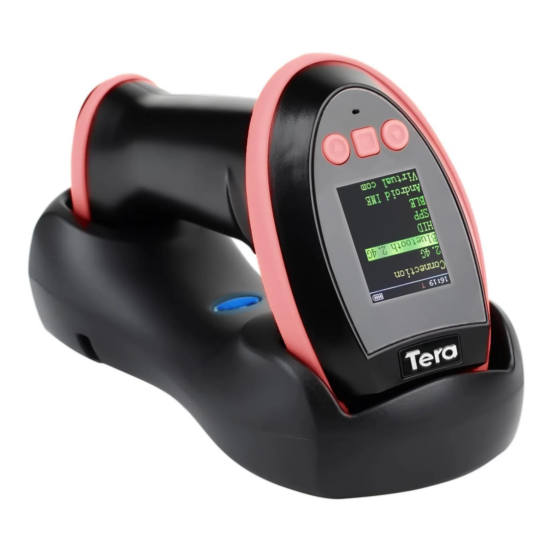 Tera Barcodescanner 2D 1D 3 in 1 barcodescanner Wireless 2,4 GHz/Bluetooth/ USB kabelgebonden lijncode scanner met 2000 mAh batterij /2 m kabel/super stabiele standaard, HW0002 Tera Barcodescanner 2D 1D 3 in 1 barcodescanner Wireless 2,4 GHz/Bluetooth/ USB kabelgebonden lijncode scanner met 2000 mAh batterij /2 m kabel/super stabiele standaard, HW0002