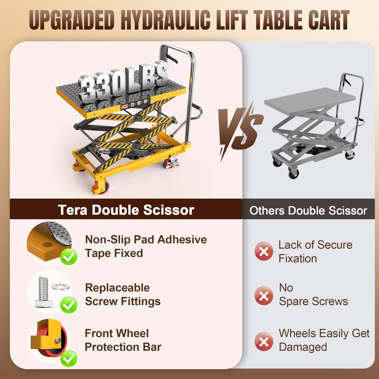 Hydraulic Lift Table Cart for Warehouse Material Handling