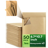 6# 50 Pack 4.8*8.7 inch Honeycomb Paper Padded Mailers