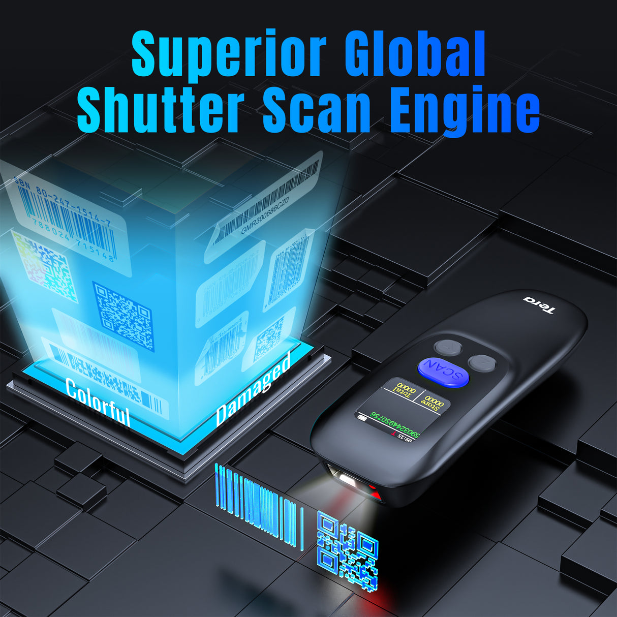 1600 2D Portable Barcode Scanner
