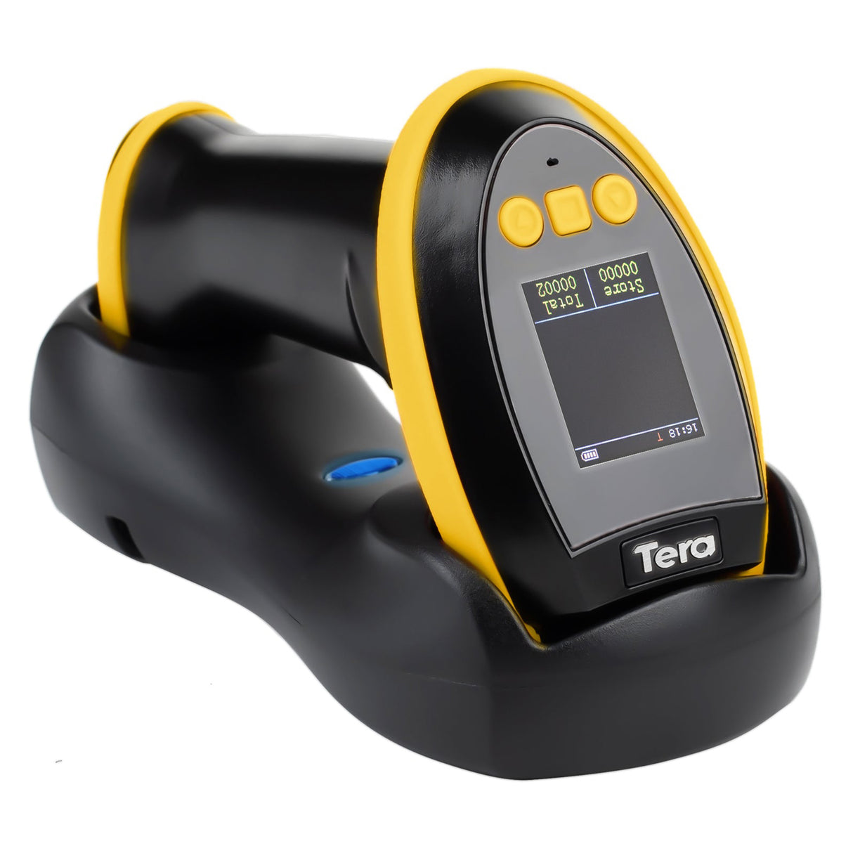 tera-hw0009-2d-wireless-barcode-scanner-with-display-screen yellow