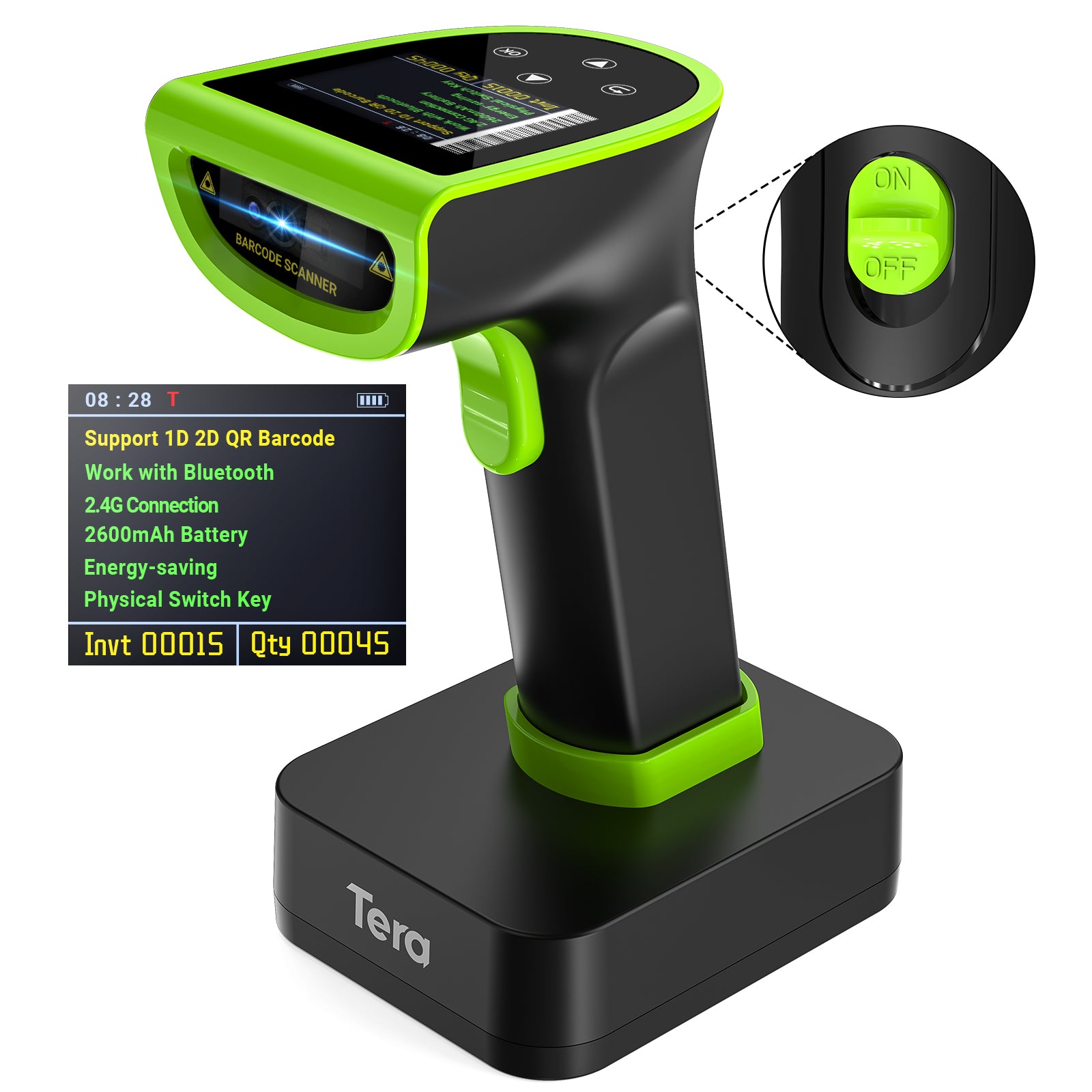 HW0015 2D Wireless Handheld Barcode Scanner