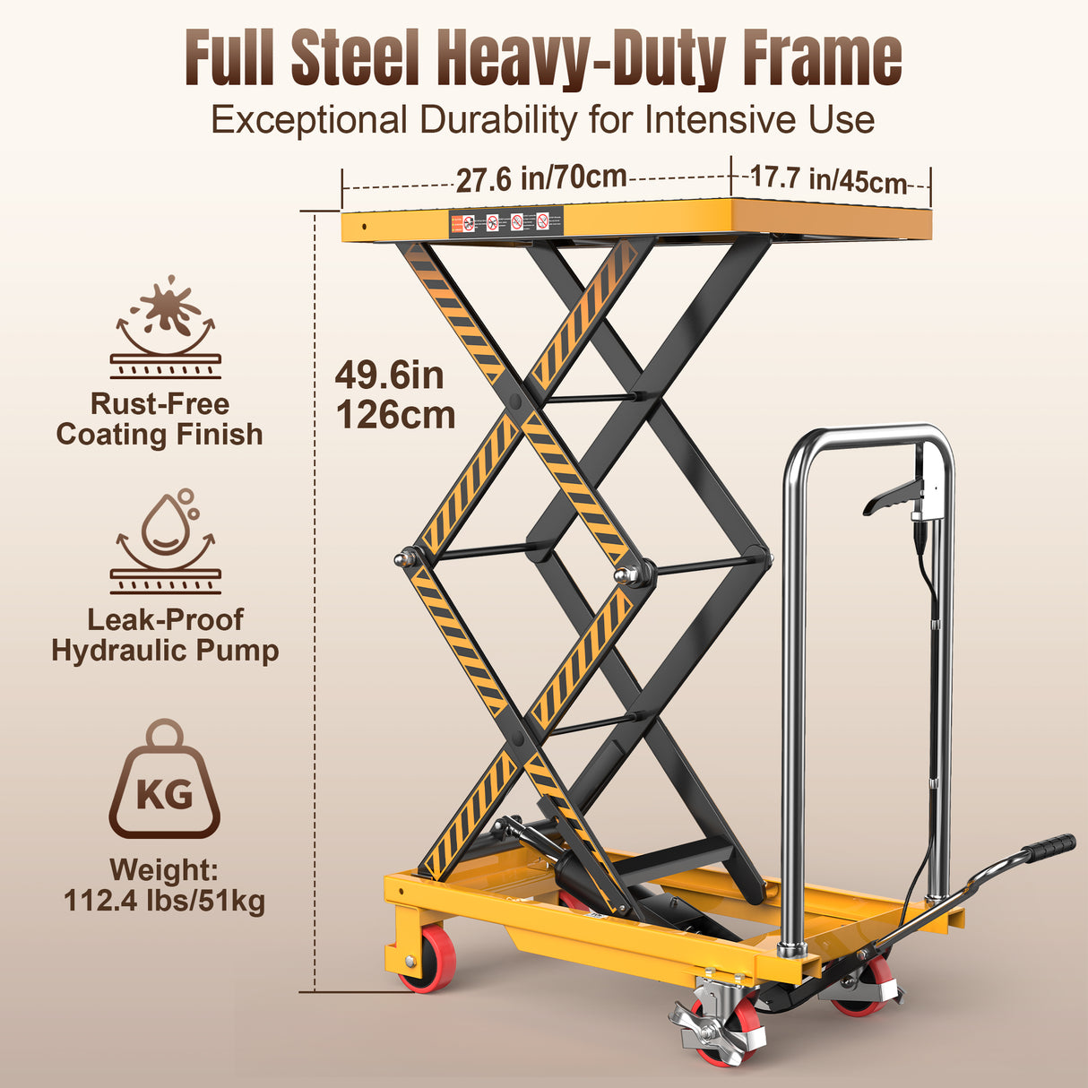 Hydraulic Lift Table Cart for Warehouse Material Handling