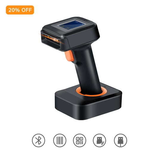 HW0006Pro 2D Wireless Barcode Scanner with Display Screen