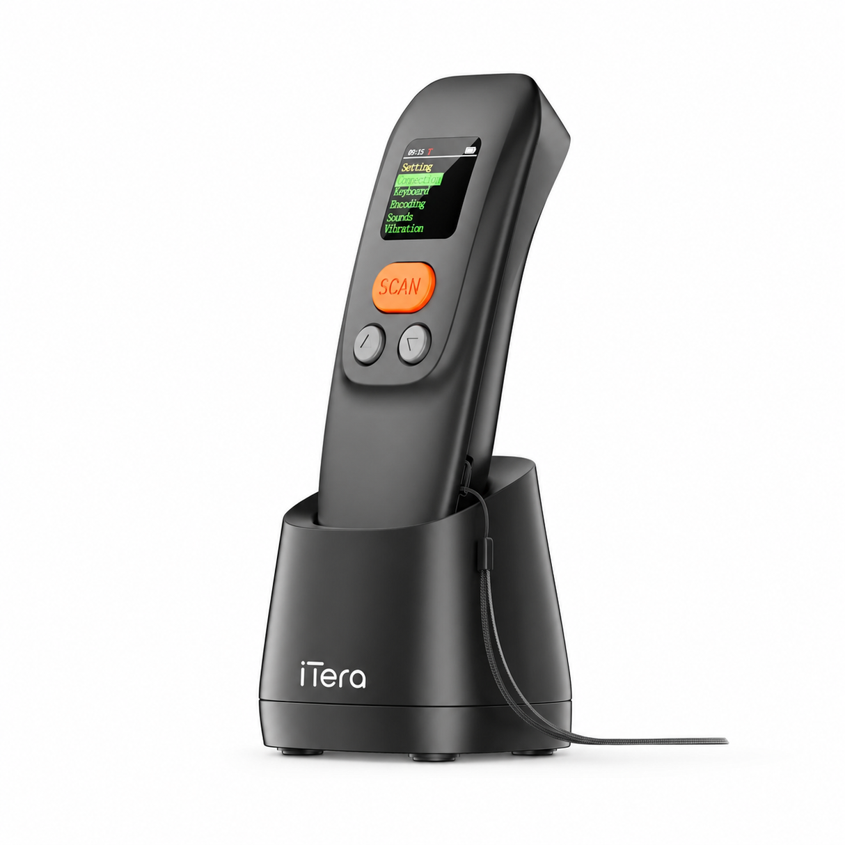 iTera HW1600e Portable Antimicrobial 1D/2D Barcode Scanner with Display
