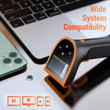 HW0015 2D Wireless Handheld Barcode Scanner Orange