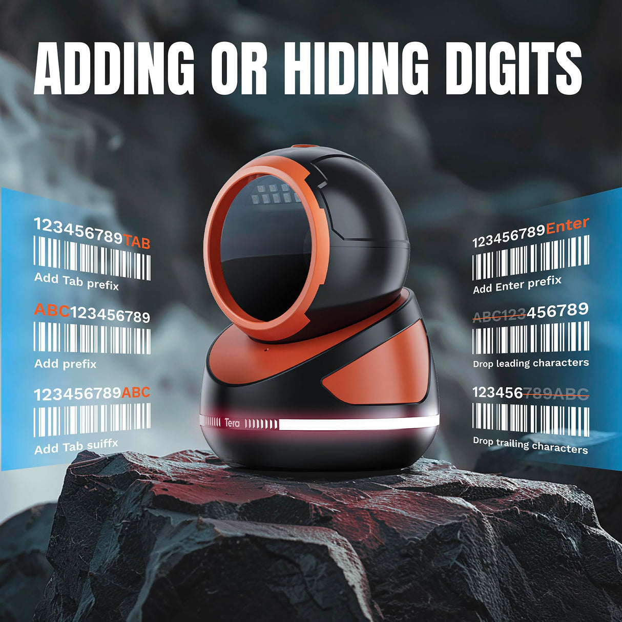 9800 2D Desktop USB Barcode Scanner Orange