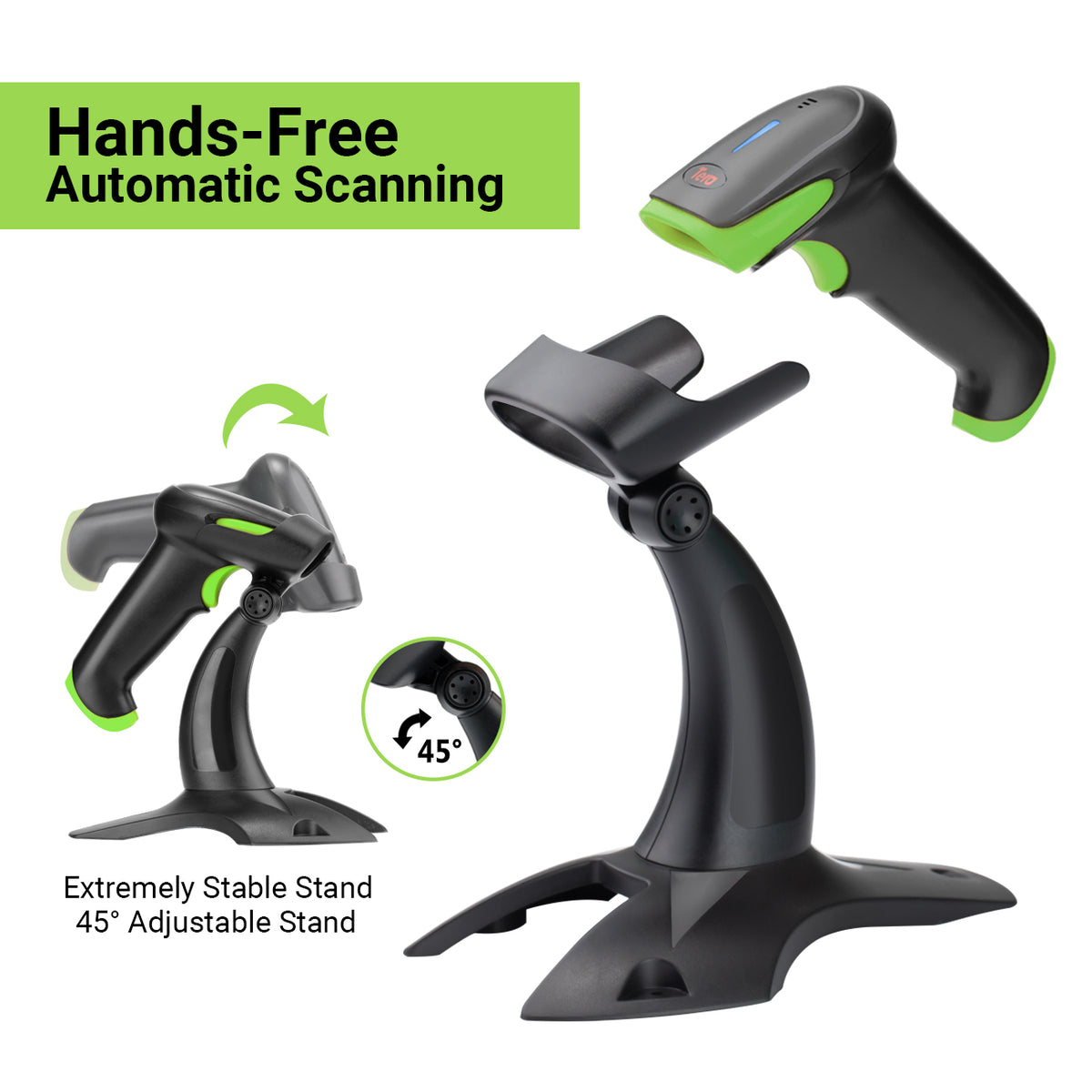 HW0002 Barcode Scanner | 2D QR Bluetooth Wirelss Bar Code Reader | Tera ...