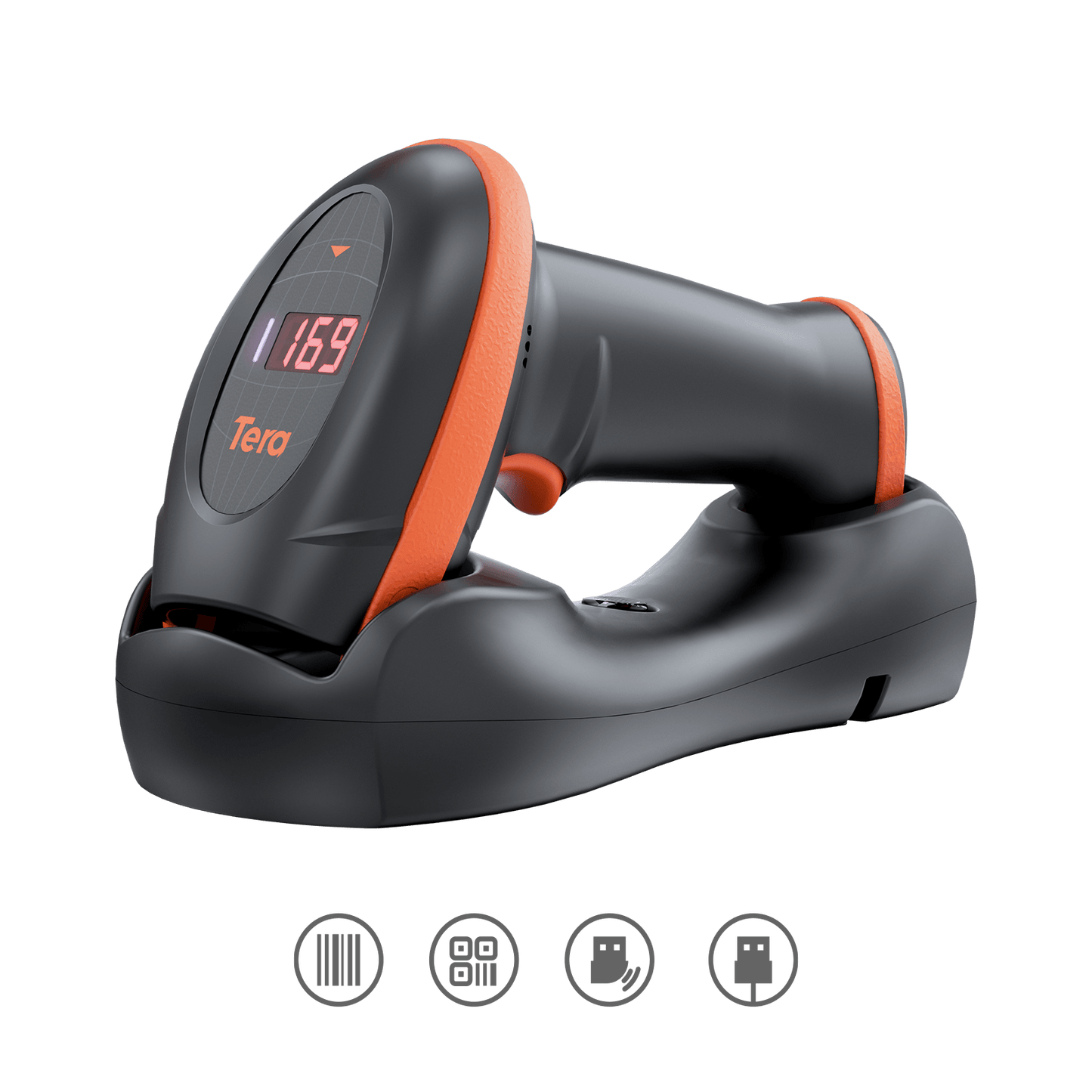 HW0008 2D Wireless Barcode Scanner with Cradle
