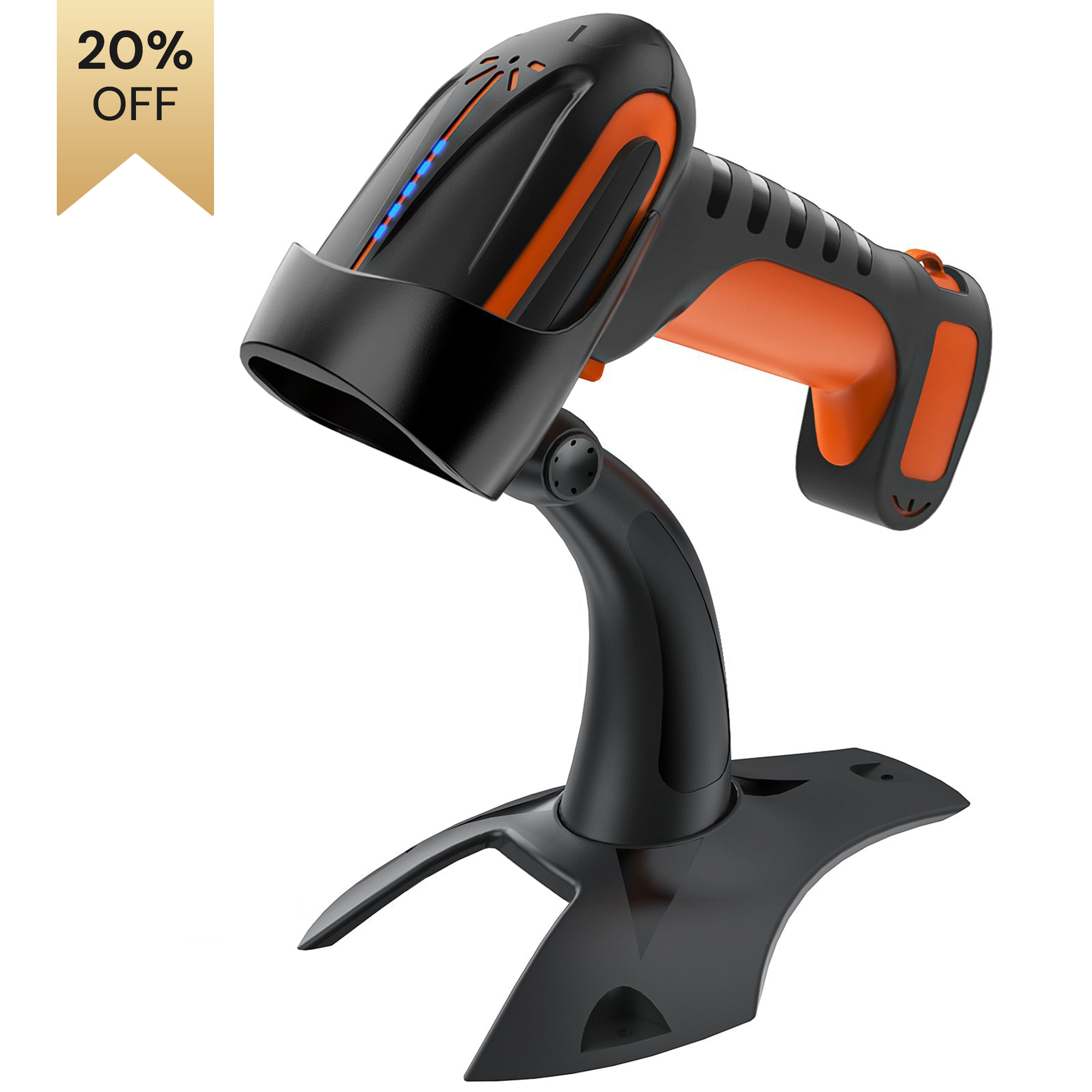 TERA 2D Barcode-Scanner Kabellos & Kabelgebunden - Mit Ladestation Für Lager, Shop & Büro