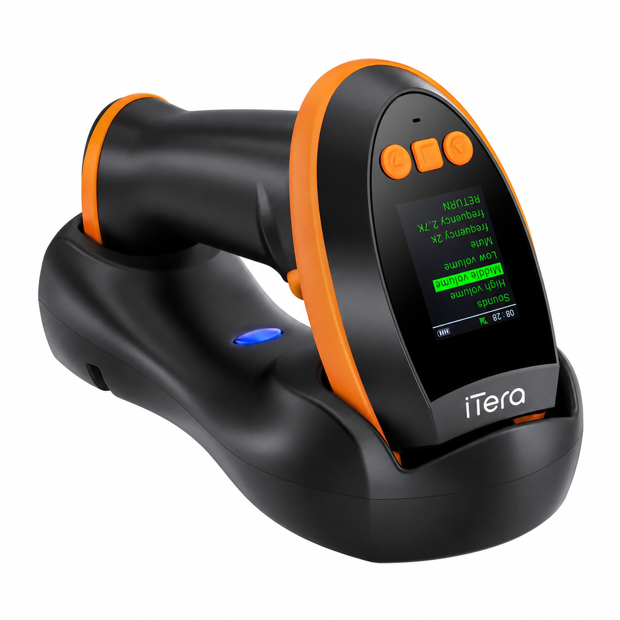 iTera HW0009e Configurable Display Barcode Scanner with Charging Cradle