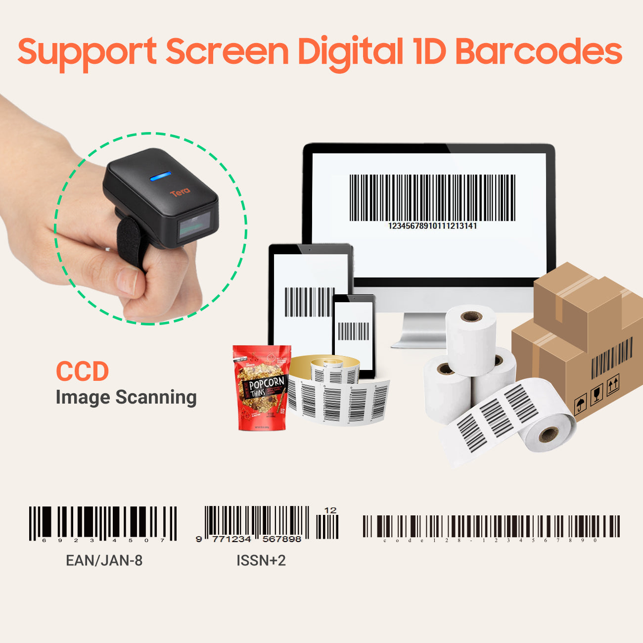 tera-hw0011-ccd-1d-linear-ring-barcode-scanner