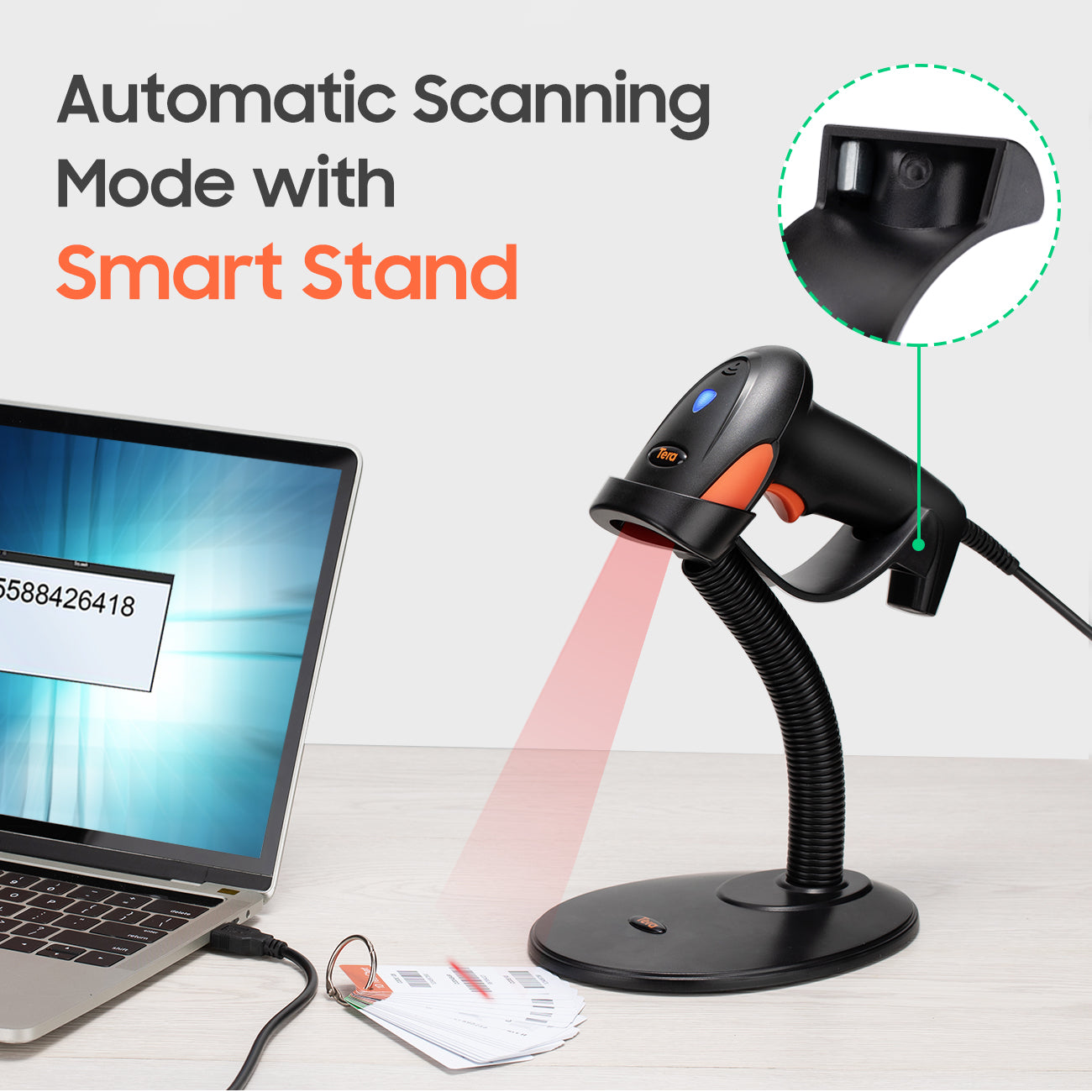 tera-6900-laser-1d-usb-barcode-scanner-automatic-scan-stand